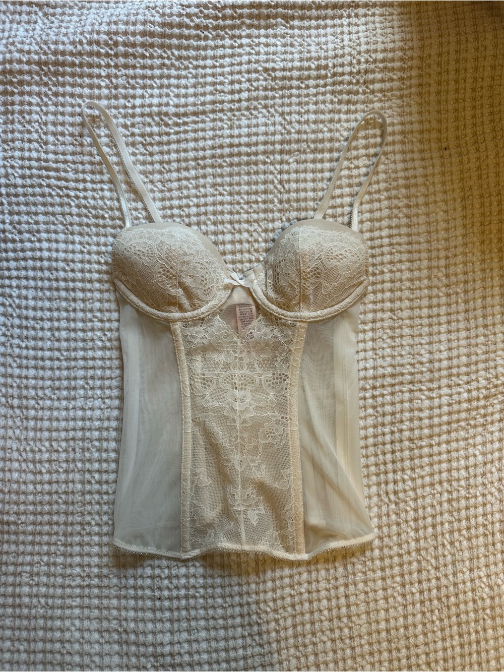 Victoria's Secret Cream Lace Bustier Camisole